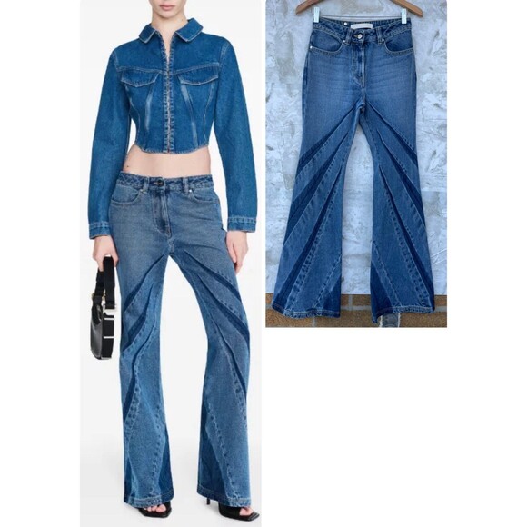 Dion Lee darted bootcut jeans size 24/2 - Picture 1 of 12